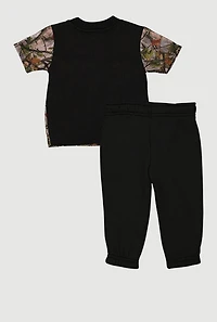 Baby Boys 12-24M Camo 23 Goat Graphic Tee and Sweatpants, Multi, Size 12M