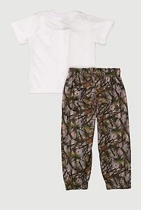Baby Boys 12-24M Bear Jersey Mesh Shirt and Sweatpants, Multi,