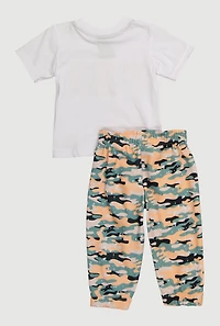 Baby Boys 12-24M Fresh Graphic Tee and Camo Sweatpants, Multi, Size 18M