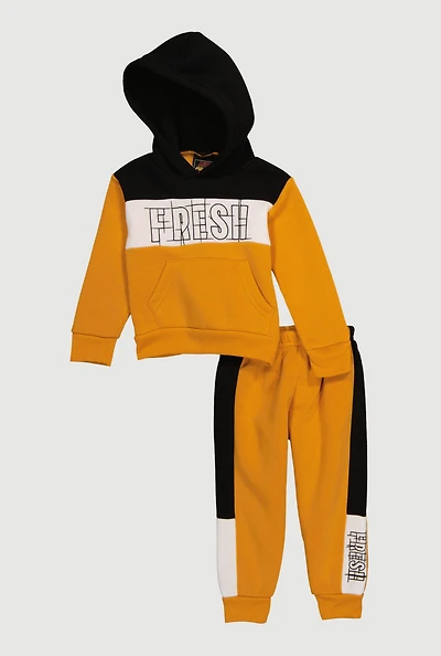 Baby Boys 12-24M Color Blocked Fresh Hoodie and Joggers, Multi, Size 24M