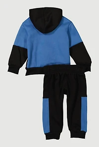 Baby Boys 12-24M King Bear Graphic Sweatshirt and Joggers, Black,