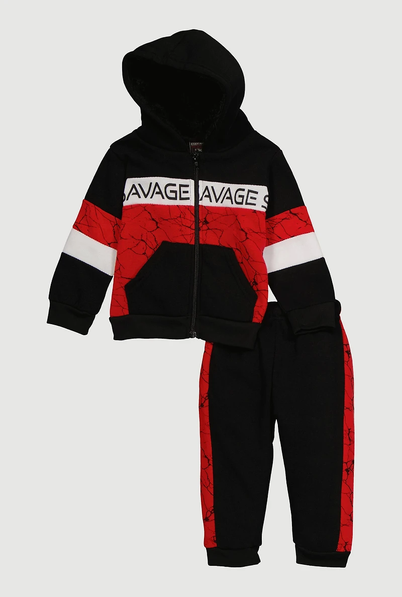 Baby Boys 12-24M Savage Color Blocked Hoodie and Joggers
