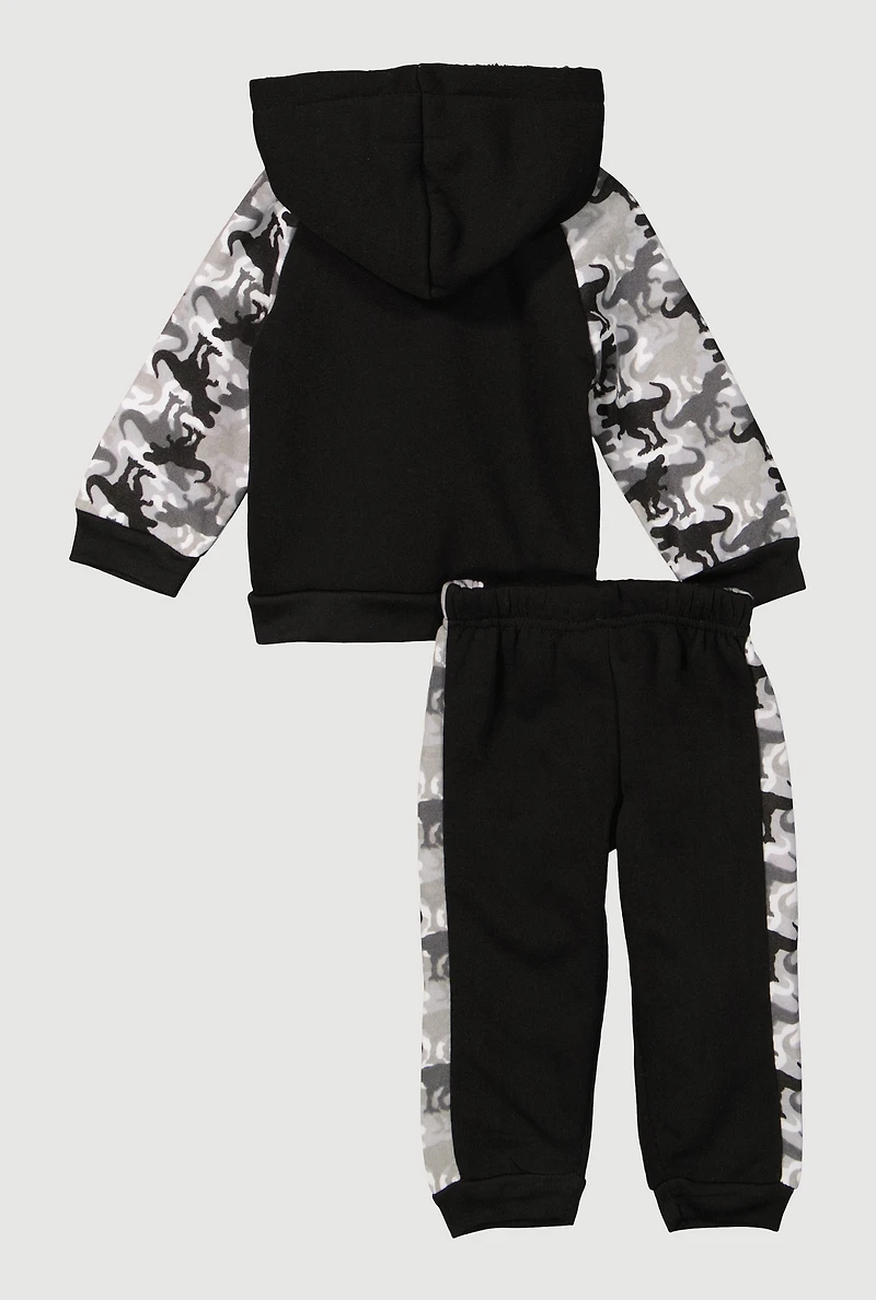 Baby Boys 12-24M Roar Graphic Hoodie and Sweatpants, Black, Size 24M