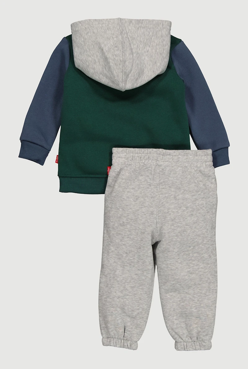 Baby Boys 12-24M Color Blocked Levi Graphic Hoodie and Sweatpants, Multi,
