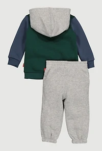 Baby Boys 12-24M Color Blocked Levi Graphic Hoodie and Sweatpants, Multi,
