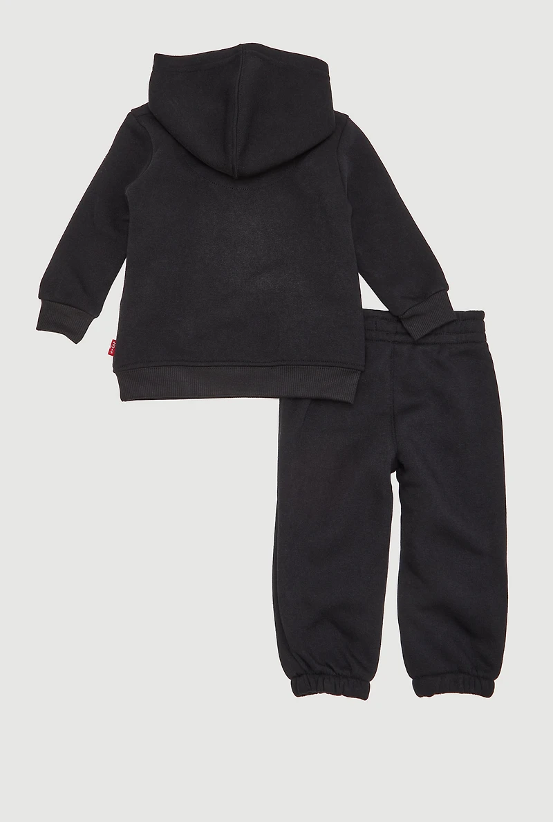 Baby Boys 12-24M Levis Fleece Hoodie and Sweatpants Set, Black, Size 24M
