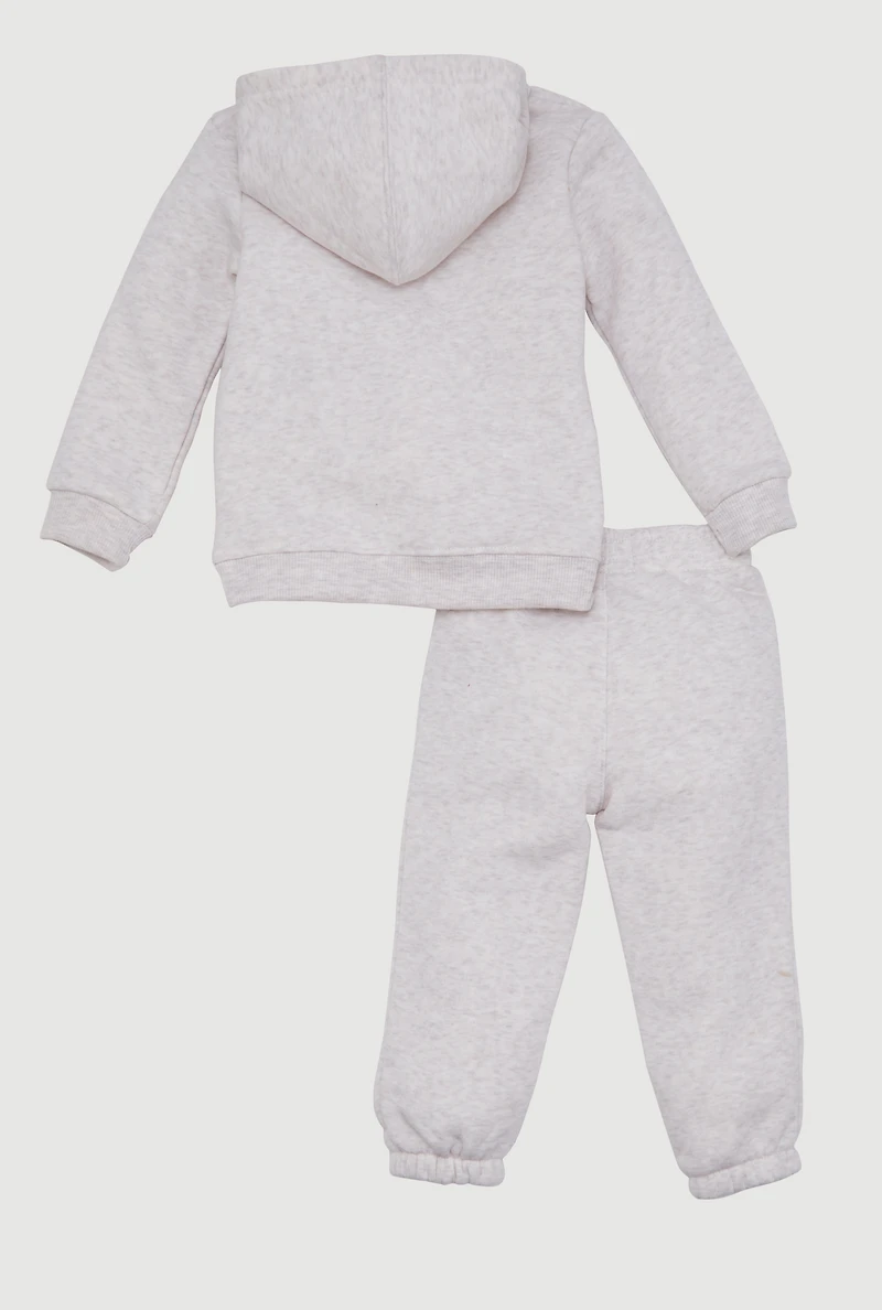 Baby Boys 12-24M Levis Mountain Graphic Fleece Hoodie and Joggers, Beige, Size 18M