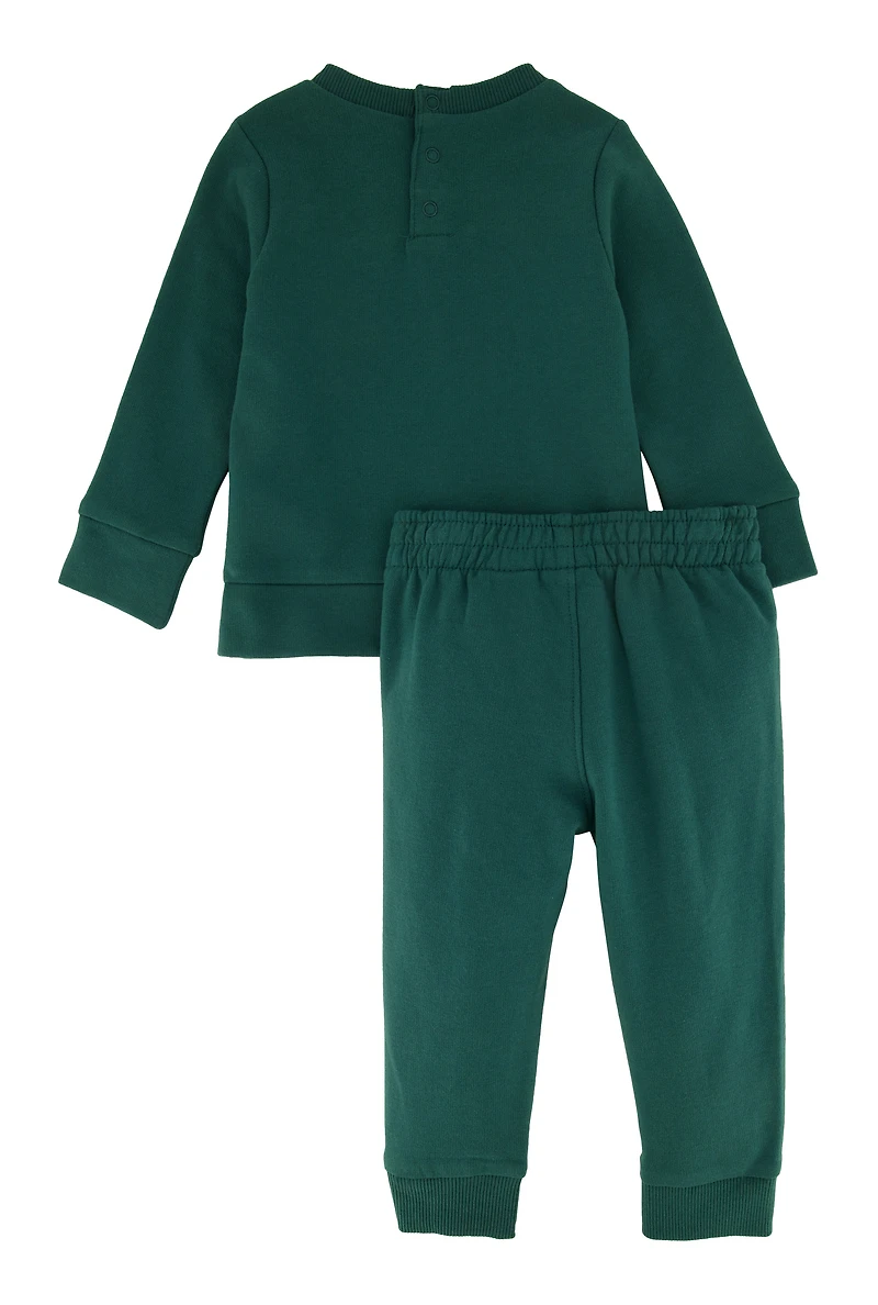 Baby Boys 12-24M Puma Graphic Sweatshirt and Joggers, Green, Size 18M