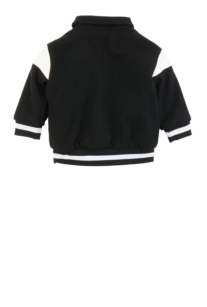 Baby Boys 12-24M Athletic Chenille Patch Varsity Jacket, Black, Size 18M