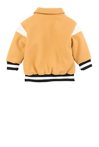 Baby Boys 12-24M Athletic Chenille Patch Varsity Jacket, Beige, Size 12M