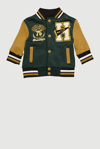 Baby Boys 0-9M Athletic 75 Brooklyn Graphic Varsity Jacket