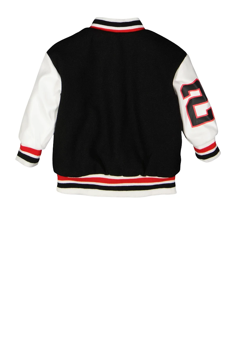 Baby Boys 0-9M Goat Chenille Patch Varsity Jacket