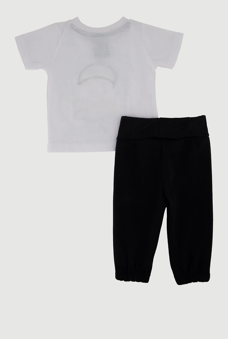 Baby Boys 0-9M Dream Big Graphic Tee and Sweatpants, Multi, Size 3-6M