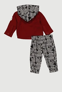 Baby Boys 0-9M Layered Look Ivy League Graphic Shirt and Sweatpants
