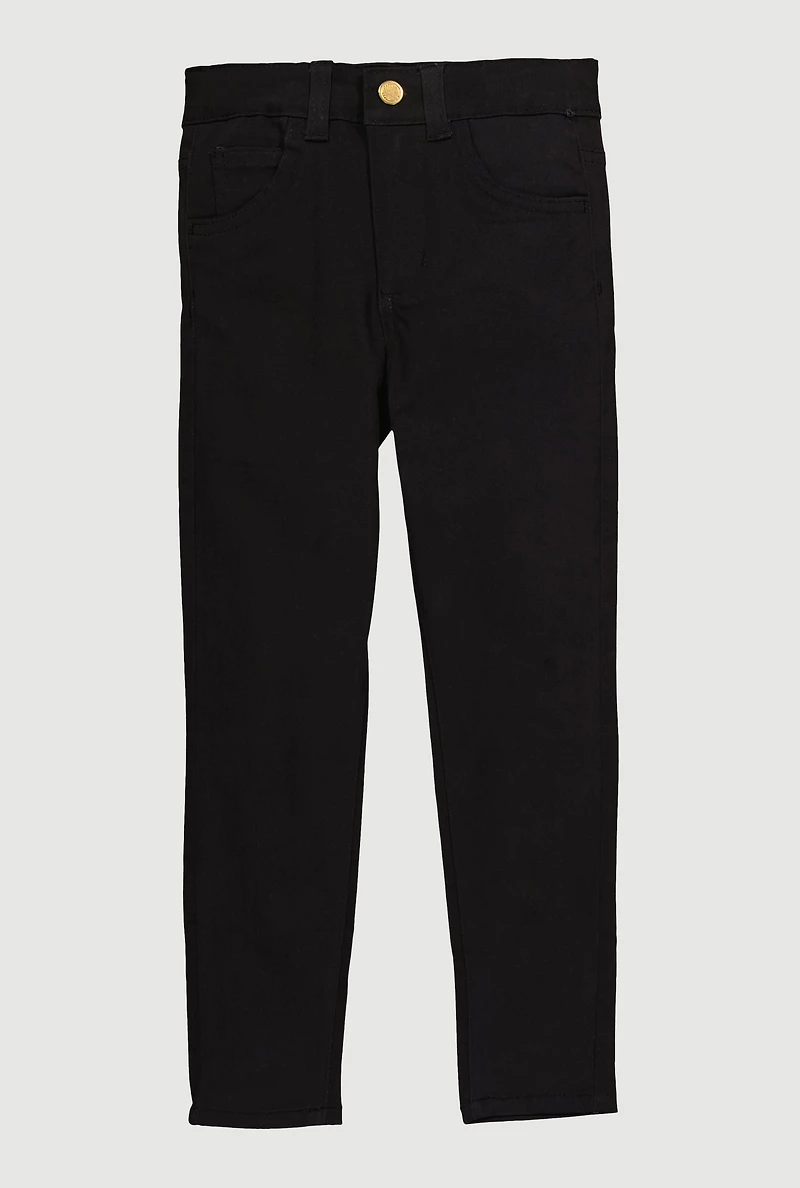 Little Girls Stretch Twill Skinny Pants,