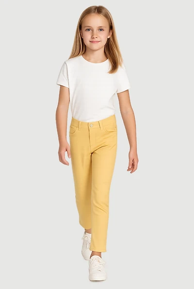 Little Girls Stretch Twill Skinny Pants,