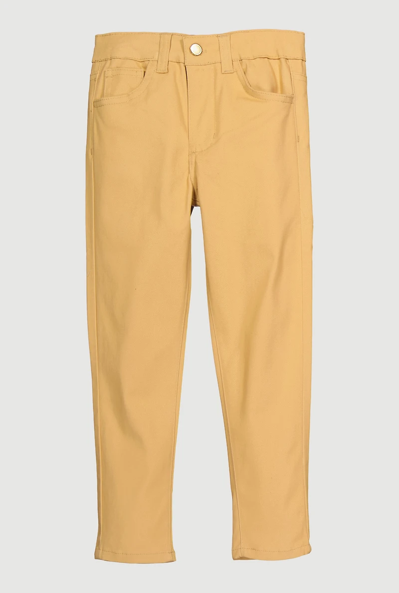 Little Girls Stretch Twill Skinny Pants,