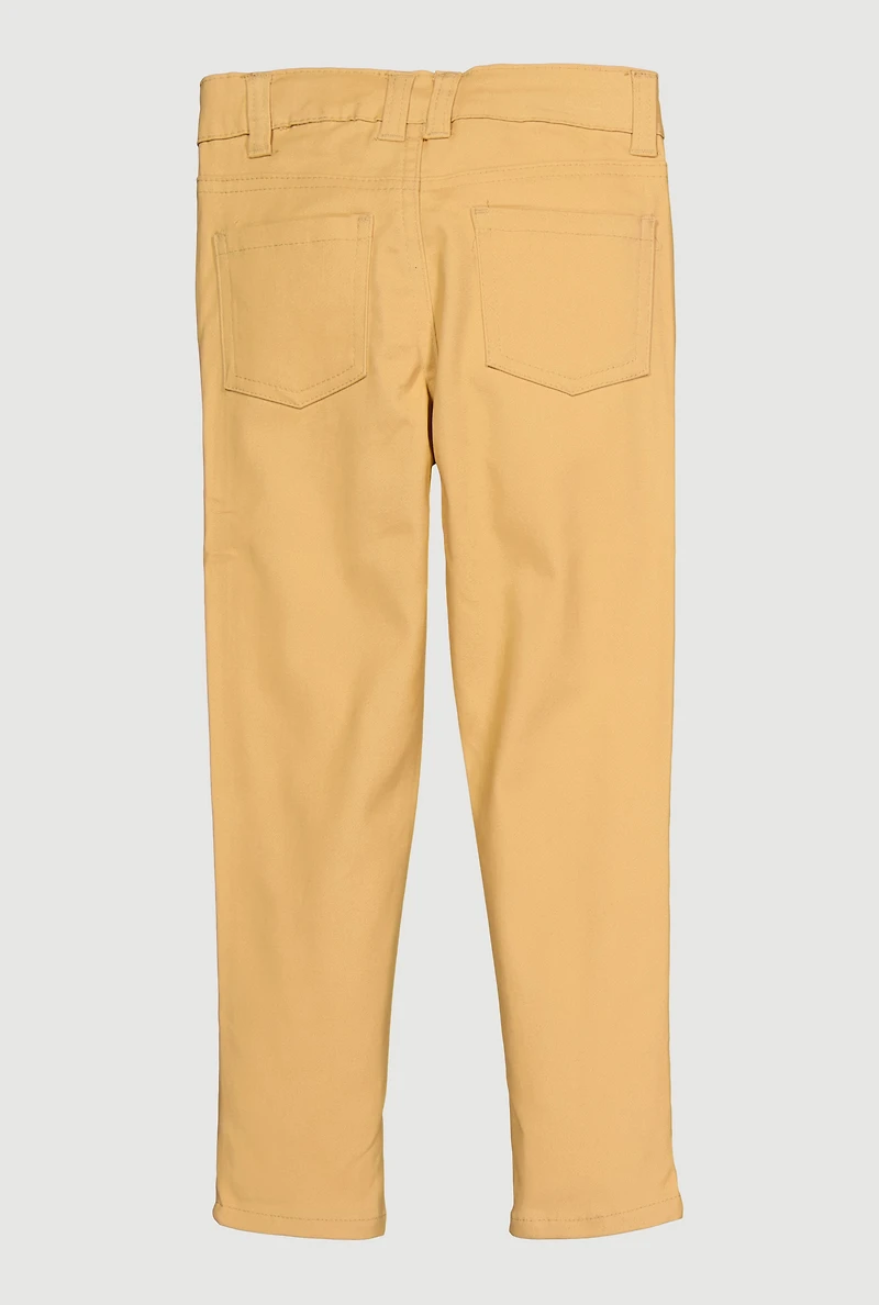 Little Girls Stretch Twill Skinny Pants,