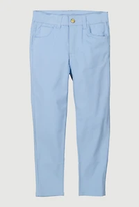 Little Girls Stretch Twill Skinny Pants, 5