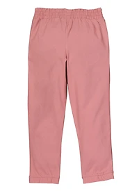 Little Girls Drawstring Waist Cargo Pants, 5