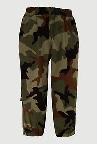 Little Girls Elastic Waist Cargo Pocket Joggers