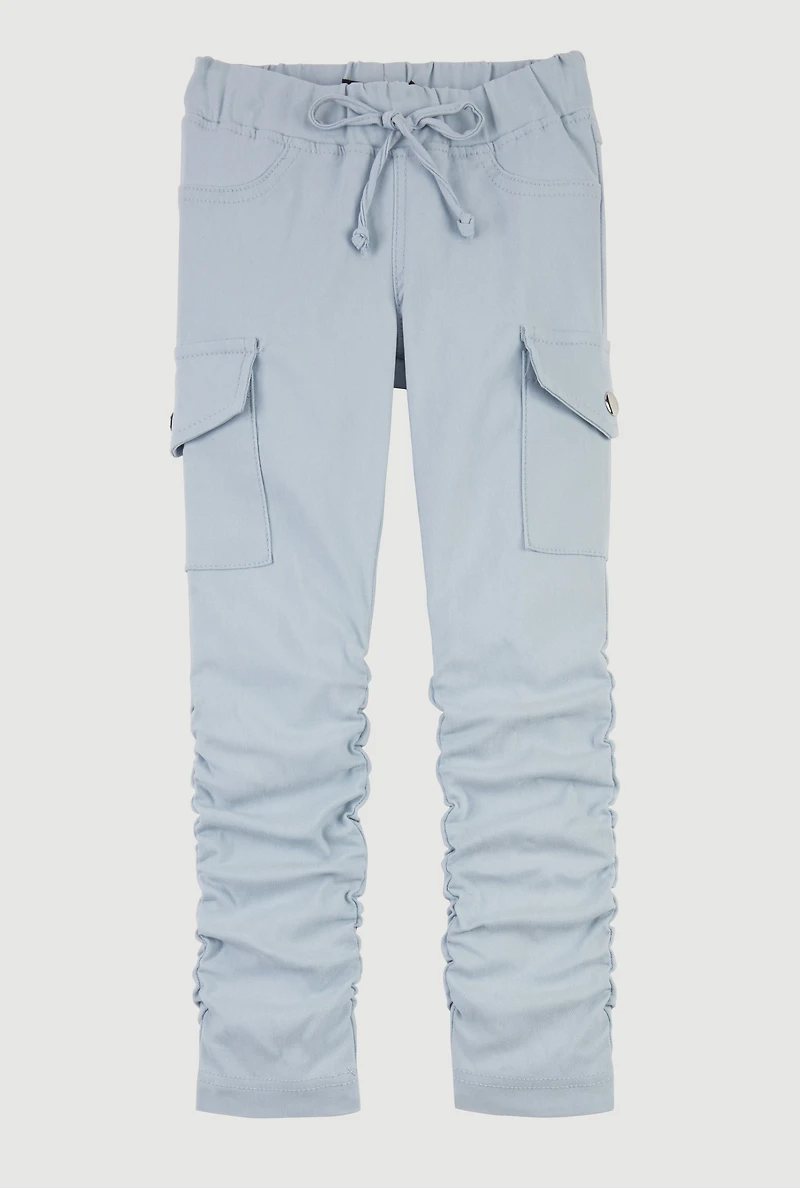 Little Girls Hyperstretch Stacked Cargo Pants