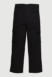 Girls Twill Stretch Cargo Pants,