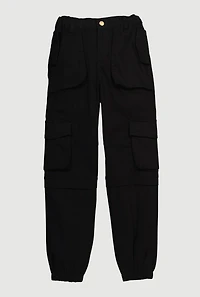 Girls Twill Utility Joggers