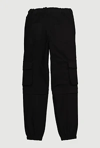 Girls Twill Utility Joggers
