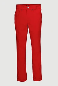 Girls Solid Hyperstretch Straight Leg Pants