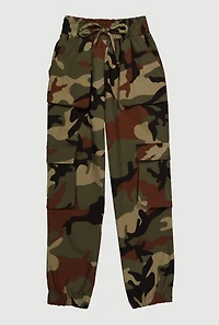 Girls Hyper Stretch Cargo Joggers, Multi,