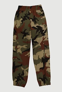 Girls Hyper Stretch Cargo Joggers, Multi,