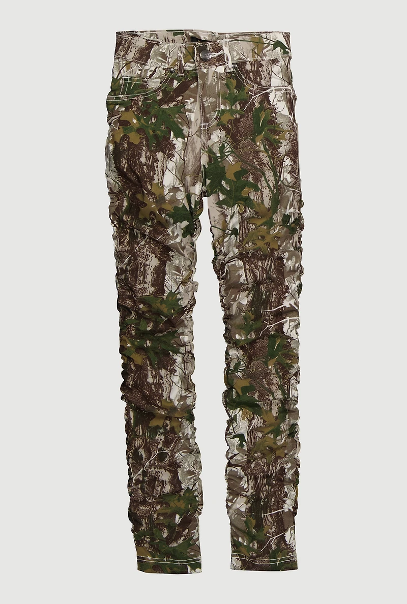 Girls Hyperstretch Skinny Leg Stacked Pants, Green, Size 16