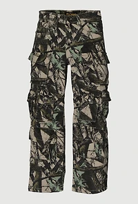 Girls Twill Hunter Camo Utility Pants, Green,