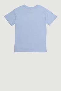 Girls Stitch Ohana Means Family Graphic Tee, Blue, Size 10-12