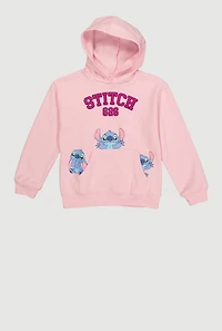 Girls Stitch 626 Graphic Kangaroo Pocket Hoodie