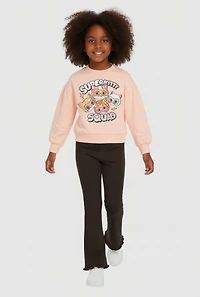 Little Girls Superkitty Squad Graphic Sweatshirt and Leggings