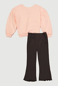 Little Girls Superkitty Squad Graphic Sweatshirt and Leggings