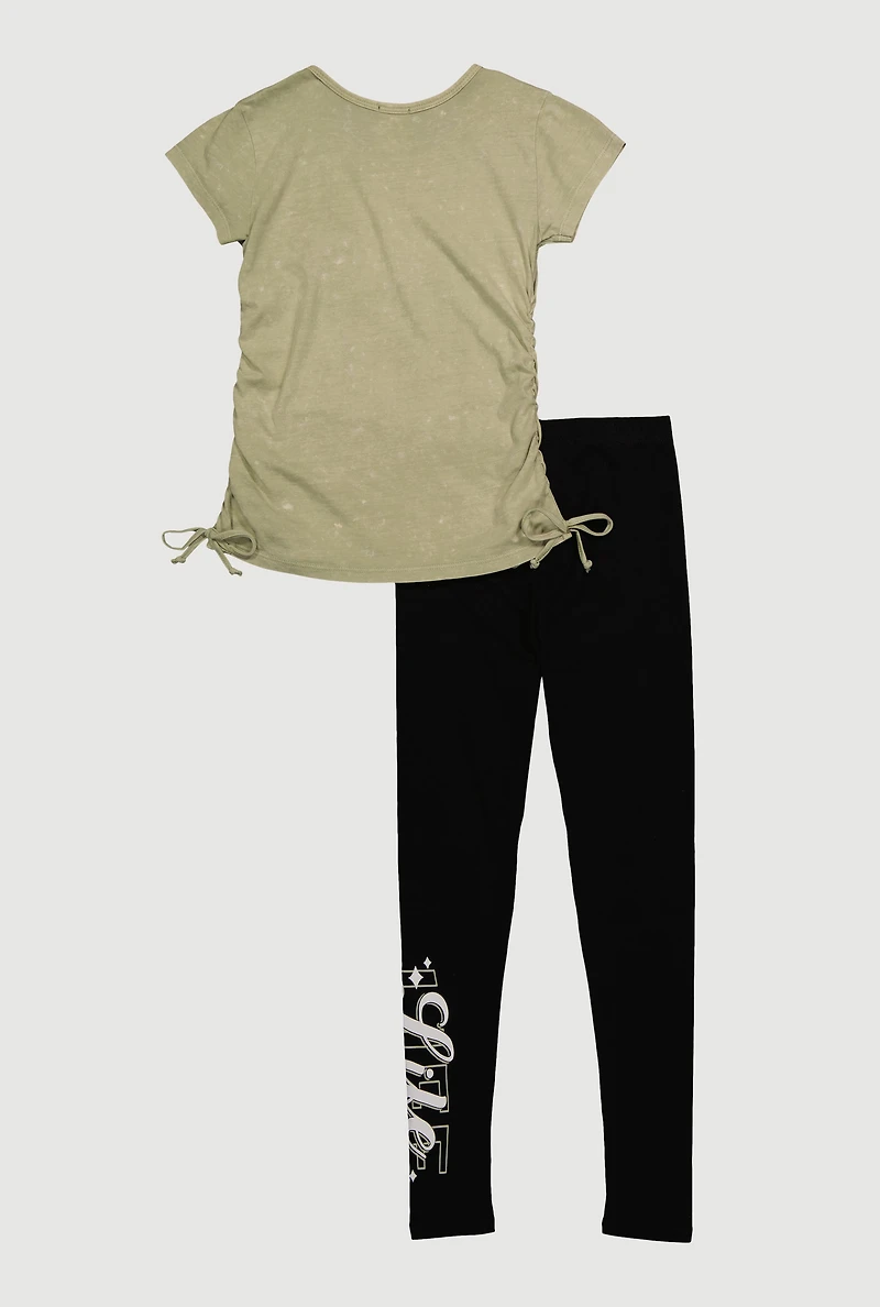 Girls Life Would Be Boring Sequin Graphic Tee and Leggings