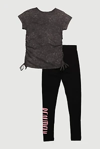 Girls God Says I Am Graphic Print Tee, Grey, Size 14-16