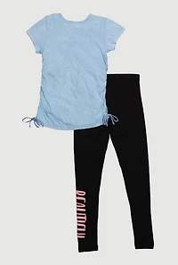 Little Girls God Says I Am Graphic Print Tee, Multi, Size 14-16