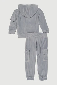 Little Girls 89 Graphic Hoodie and Cargo Sweatpants