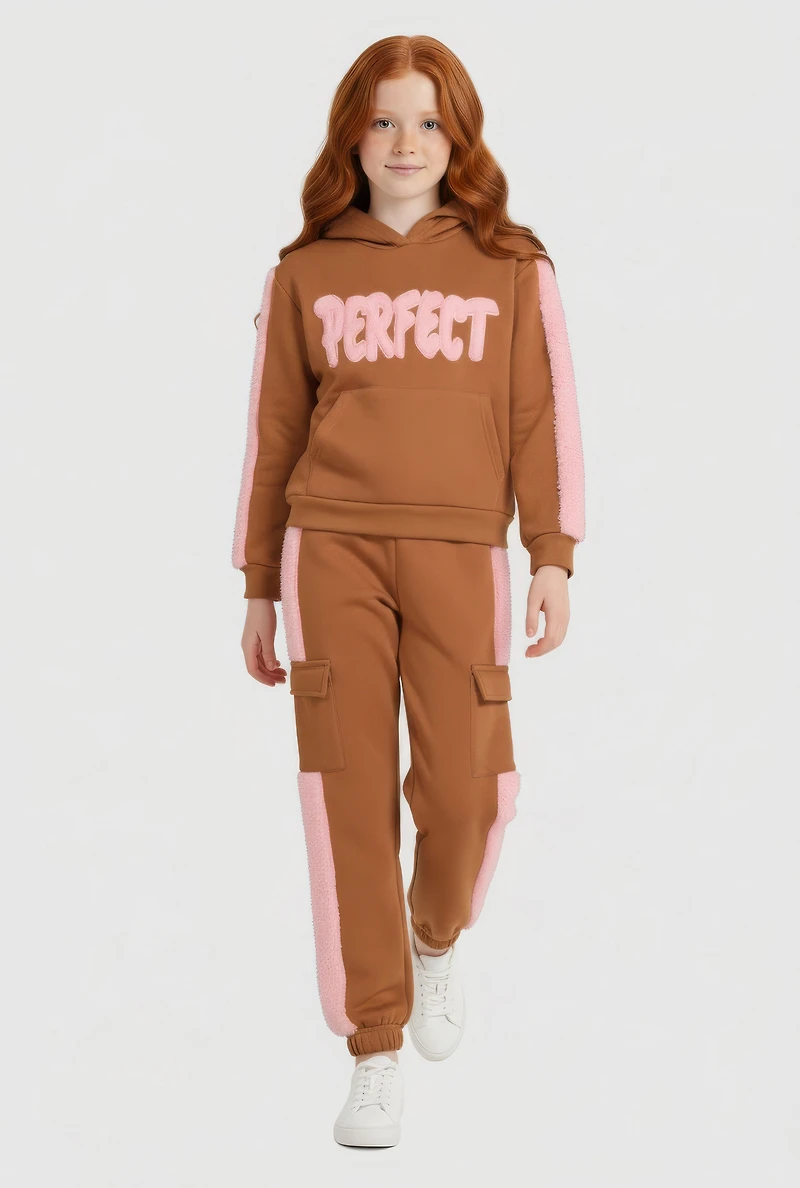 Girls Perfect Graphic Hoodie and Joggers Set
