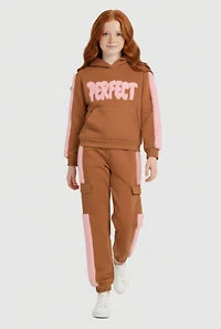 Girls Perfect Graphic Hoodie and Joggers Set