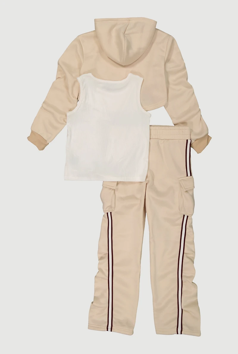 Girls Brooklyn Graphic Hoodie and Tank Top with Sweatpants