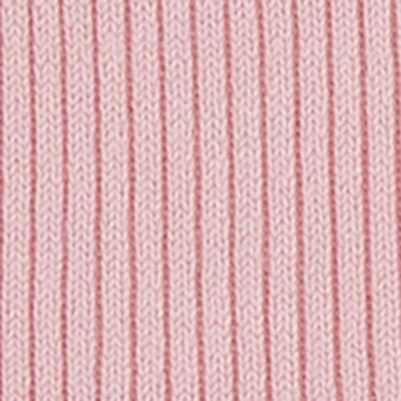 Girls Ribbed Knit Polo Collar Sweater with Contrast Trim