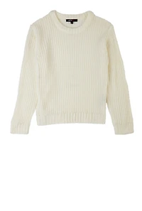 Girls Knitted Crew Neck Sweater