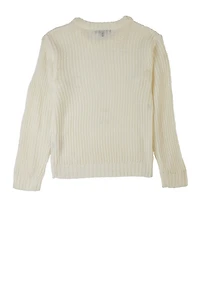 Girls Knitted Crew Neck Sweater