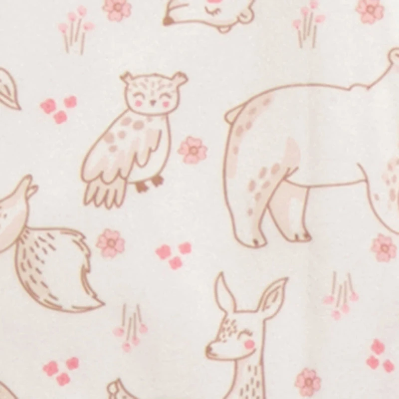 Little Girls Patterned Footed Pajamas