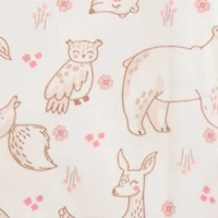 Little Girls Patterned Footed Pajamas